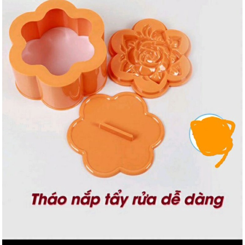 #Giá hủy diệt# Khuôn đóng xôi, ép giò chả, làm thạch rau câu bằng nhựa hình hoa hồng, hình trái tim nhựa bền đẹp, loại 1