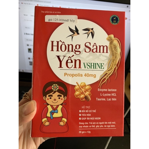 Thạch Hồng Sâm Yến Vshine