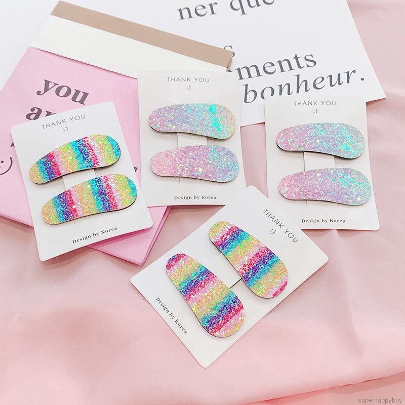 Kẹp tóc màu cầu vồng xinh xắn cho nữ