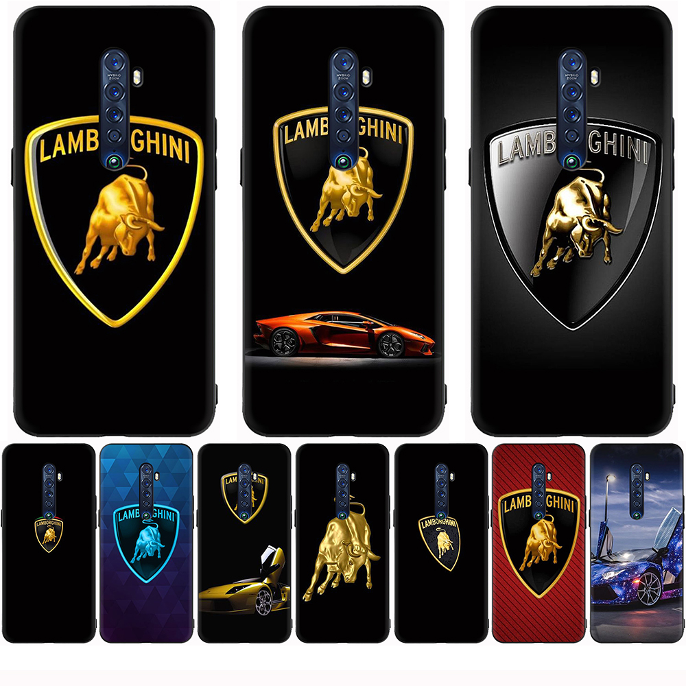 Ốp Điện Thoại Tpu Mềm Chống Rơi In Logo Lamborghini Cho Realme C2 C3 C11 C12 C15