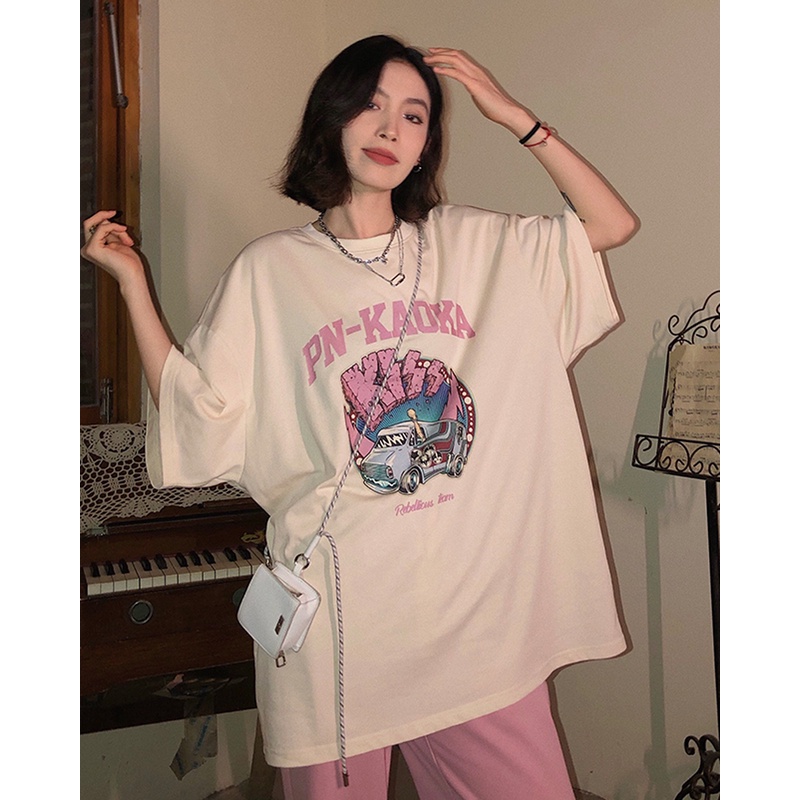 NRVP Áo Thun Nữ Tay Ngắn In Hình Phong Cách Hàn Quốc Thời Trang Mùa Hè 2022