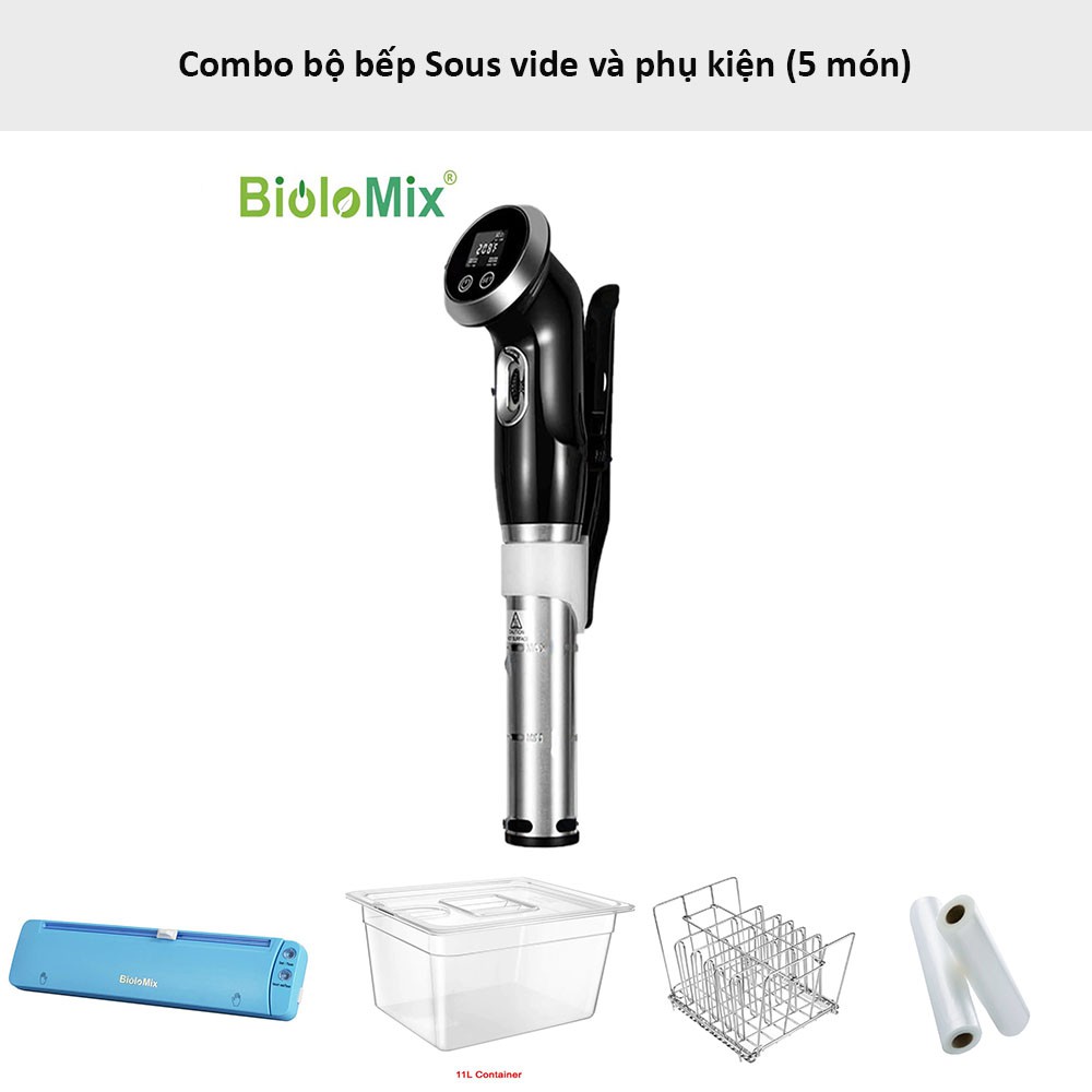 BioloMix Combo bộ bếp Sous vide 8001 và phụ kiện 5 món