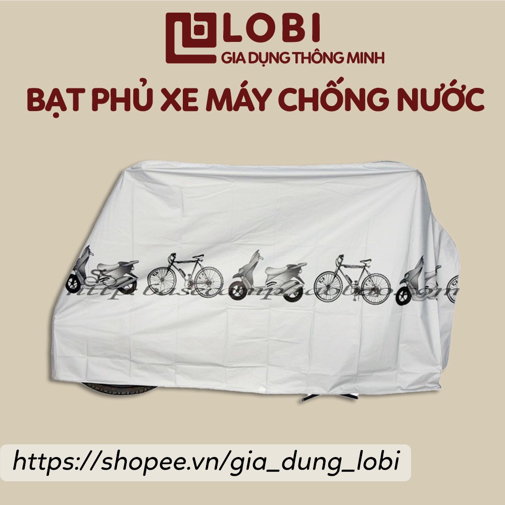 Bạt phủ trùm che xe máy xe đạp bạt chống nắng mưa chất liệu PVEA chống thấm nước