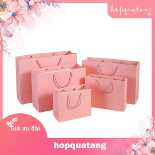 Túi giấy đựng quà tặng túi giấy cứng cao cấp màu hồng