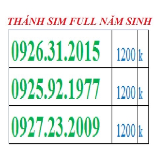 B5.2 Thánh sim ngày tháng năm sinh free data