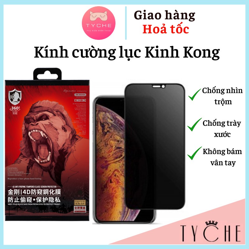 [ Đã có ip12/13 ] Kính cường lực chống nhìn trộm King Kong ✔️ Hàng chính hãng ✔️ Kính Iphone