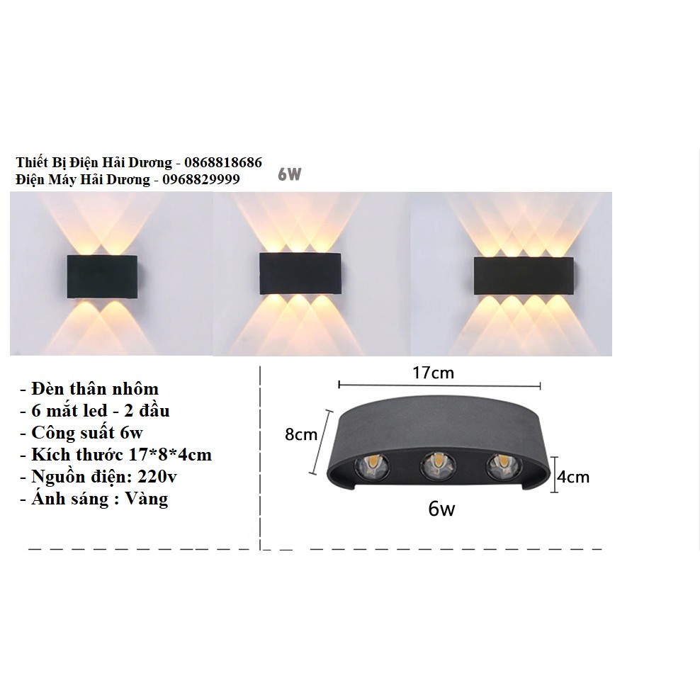 Combo  Đèn trang trí hắt tường 2 đầu