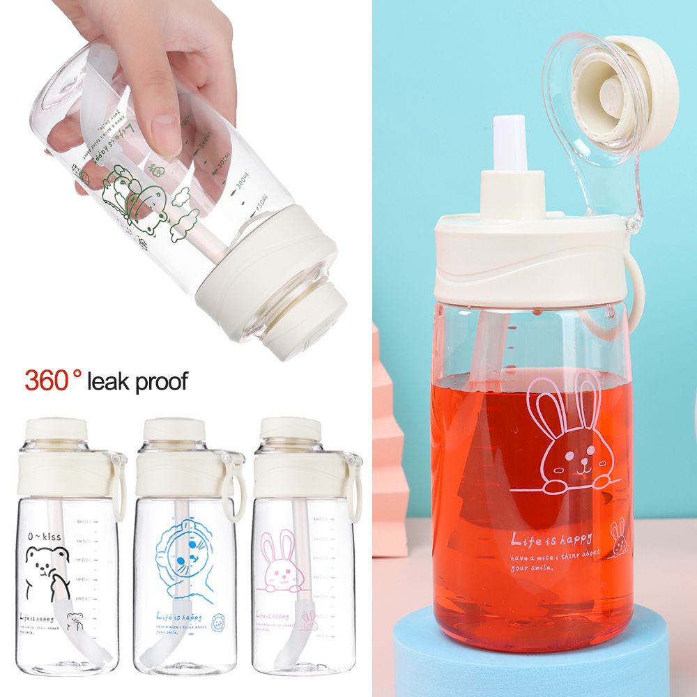 Bình nước thể thao nhiều màu sắc họa tiết nhỏ gọn dành cho học sinh và người lớn