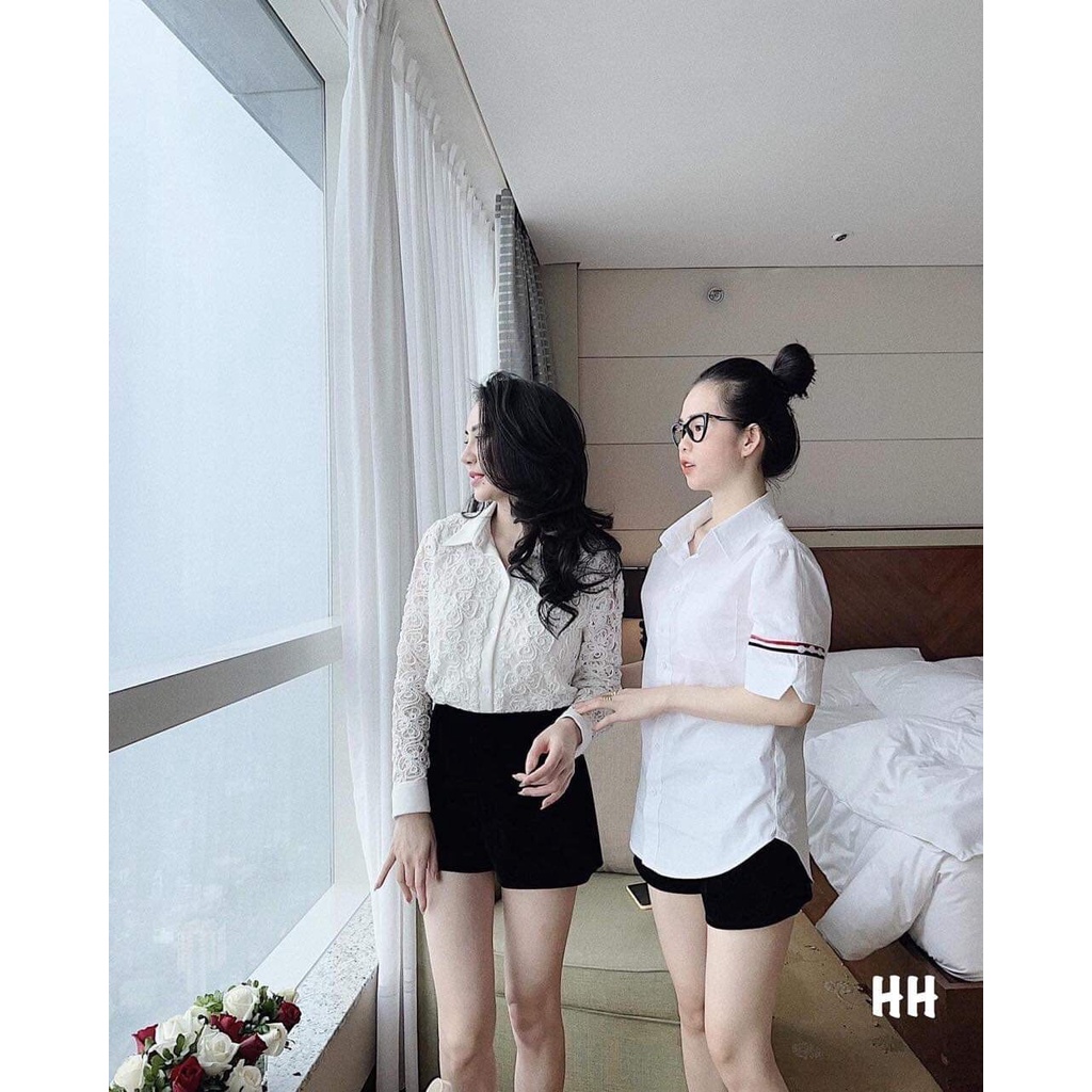 Áo sơ mi dây sọc thiêt kế sang trọng trẻ trung cá tính phong cách - CARINA.STORE