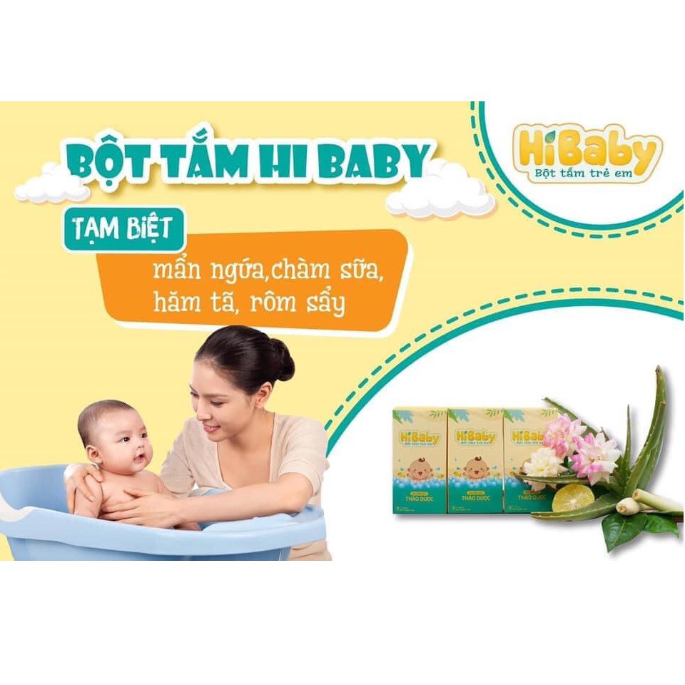 Bột tắm trẻ em HiBaby, sữa tắm sơ sinh, nước tắm thảo dược cho bé