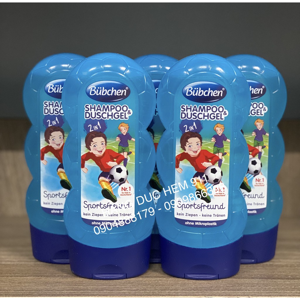 Sữa tắm gội 2in1 bé trai bé gái Bubchen Shampoo & Duschgel Đức