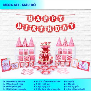 Set MEGA trang trí sinh nhật có 6 màu