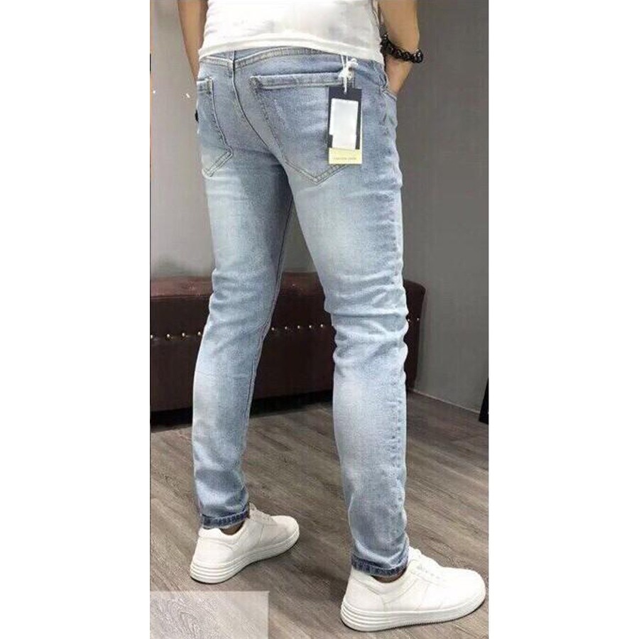 Quần Jeans Hàn Quốc Màu Xám Trơn Dáng Ôm Đẹp