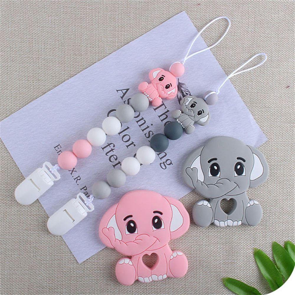 CLEVER Đồ Chơi Gặm Nướu Hình Con Voi Bằng Silicone Cấp Thực Phẩm Cho Bé