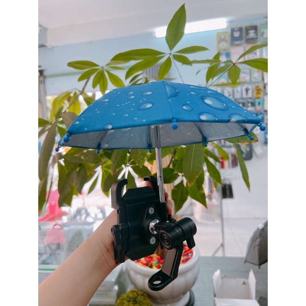 Giá đỡ điện thoại trên xe máy có ống gắn dù mini tiện lợi