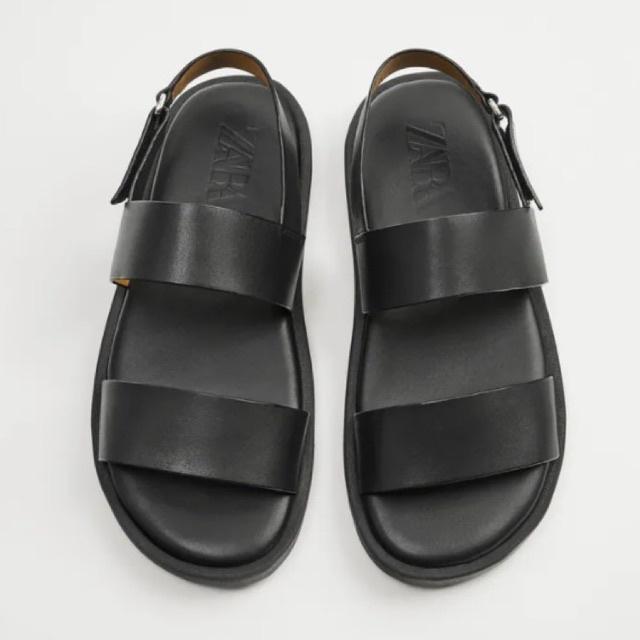 Giày sandals da Zara authentic STRAPPY