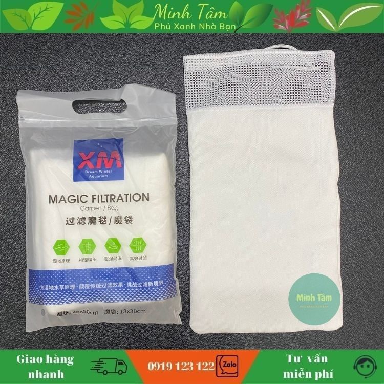Túi lọc 3D -2 lớp chống tràn bể cá 18*30cm, 18*35cm
