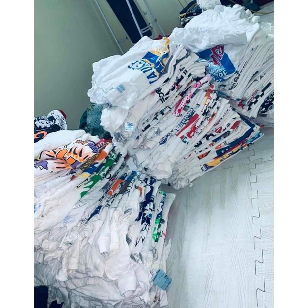 Áo thun mỹ 2hand màu trắng 99% ⚡FREESHIP⚡( trắng trơn . trắng hình )