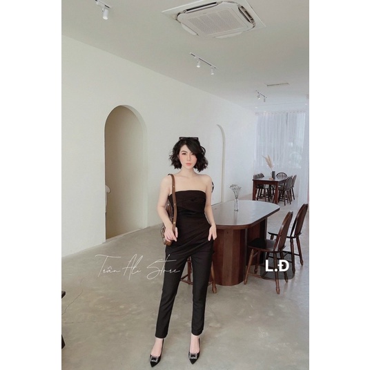 Set áo quây xếp ly + quần baggy