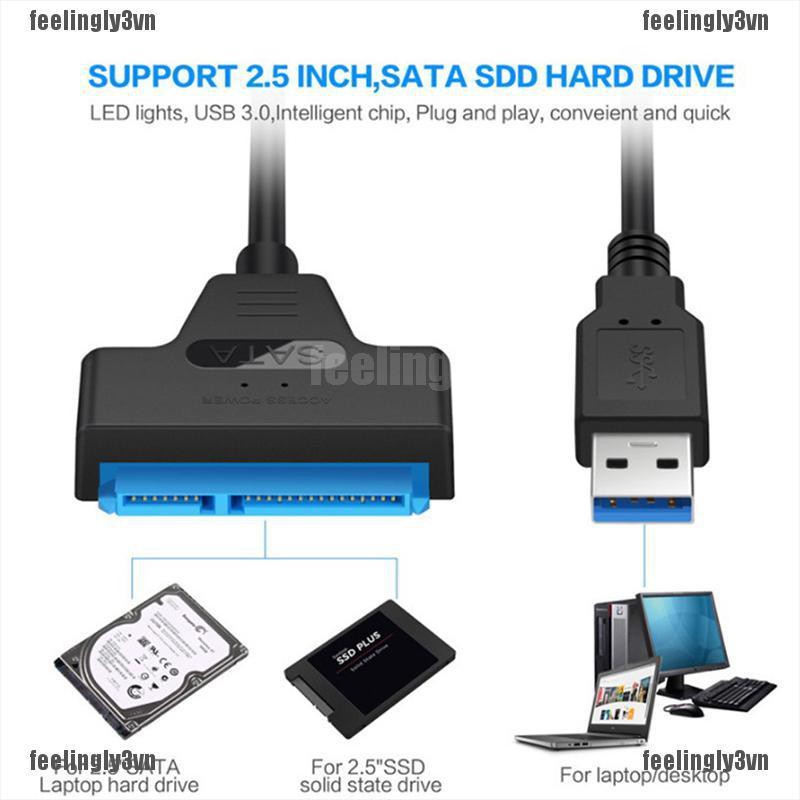 ❤ADA❤ Cáp chuyển đổi USB 3.0 thành đầu đọc thẻ SATA 2.5" chuyên dụng TO