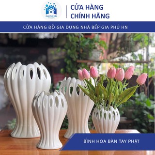 [ TẶNG KÈM 150ML NƯỚC CẮM HOA ] Bình Hoa Gốm Sứ, Bình Hoa Bàn Tay Phật, Cao CAO 23CM Đến 35CM