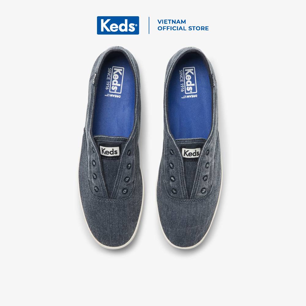 Giày Keds Nữ - Chillax Washed ORG Core Twill Navy - KD064817