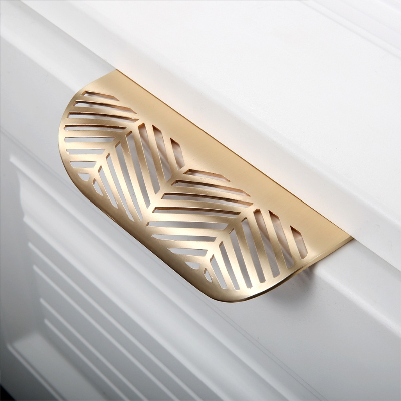 Set 2 Tay Nắm Cửa / Ngăn Kéo Hình Chiếc Lá Độc Đáo