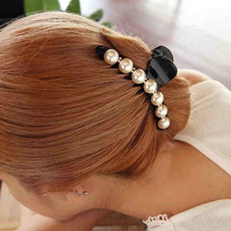 Kẹp Tóc Đính Ngọc Trai Nhân Tạo Sang Trọng Cho Nữ
