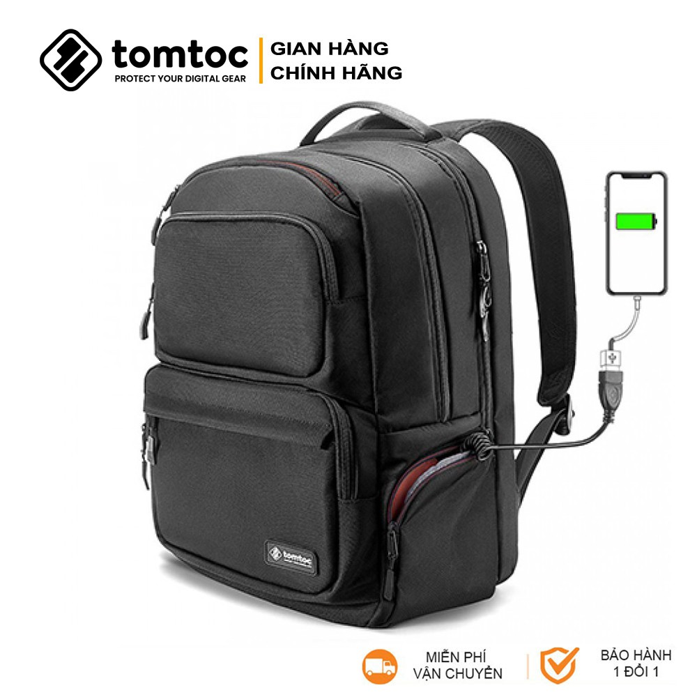 [Mã 2404EL10K giảm 10K đơn 20K] Balo TOMTOC Large Bussiness for Ultrabook15'' Black (A78-E01D)