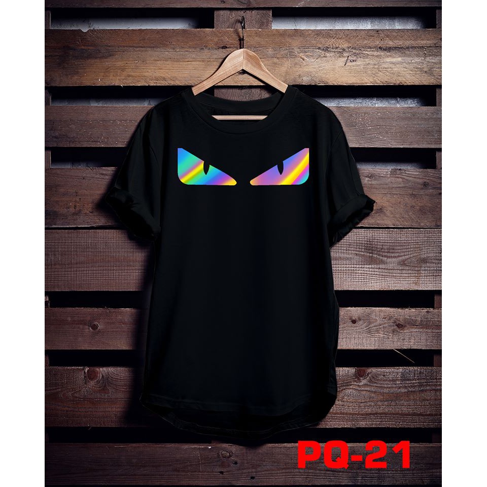 Áo phông phản quang bảy màu Hình đôi mắt, áo thun nam nữ, quần khaki, quần nữ, sét bộ mặc ở nhà, áo thun tay dài MODY