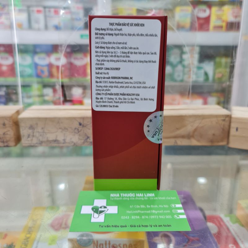 Viên uống Bổ thận Ken Health Usa ⚡ Nhập khẩu Mỹ ⚡ Hộp 30 viên Giúp giảm tiểu đêm, yếu sinh lý