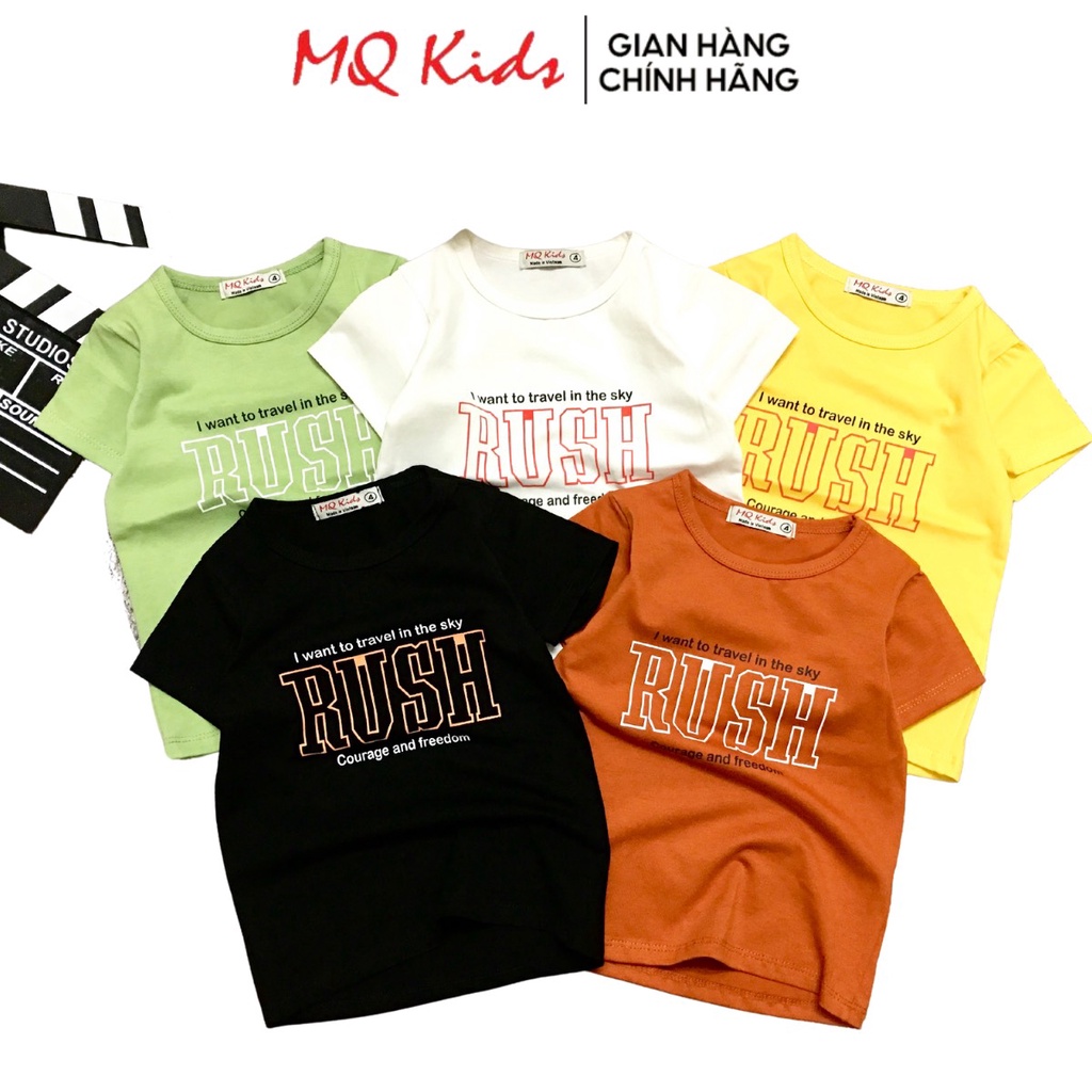 Áo thun bé trai size đại 21_40Kg💥BIG SIZE 💥 Áo phông tay lỡ trẻ em chất cotton mềm mịn