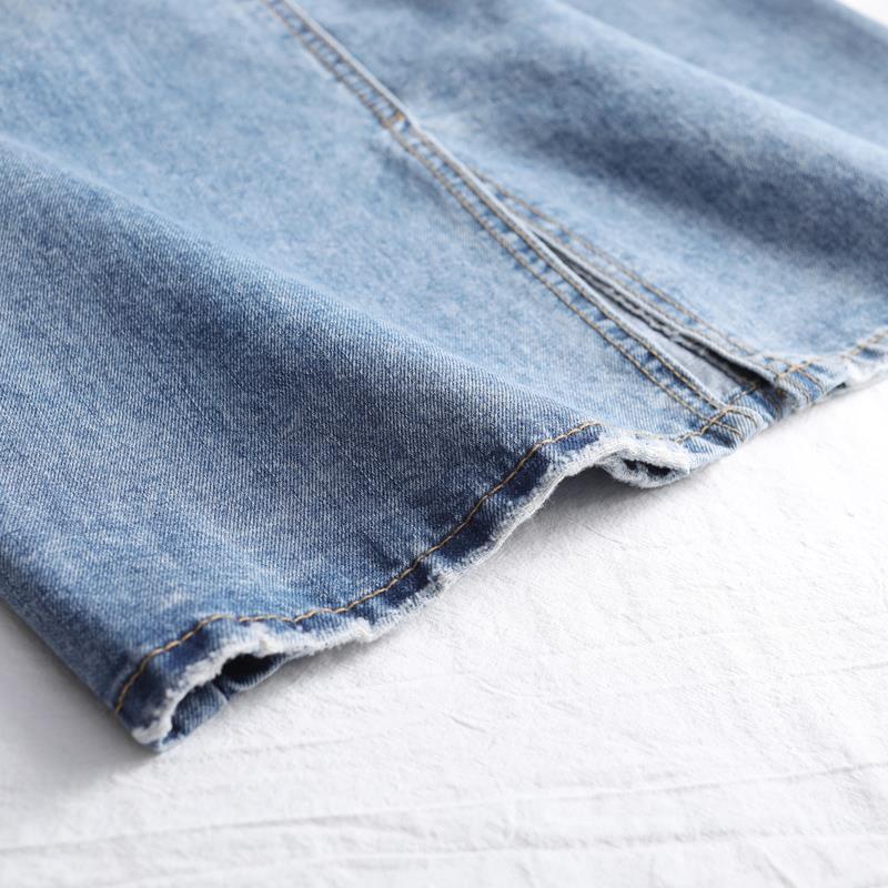 Chân váy jean Dáng Chữ A Dài Qua Gối Lưng Cao Màu Sắc Tươi Sáng Phong Cách Hàn Quốc N339 2022