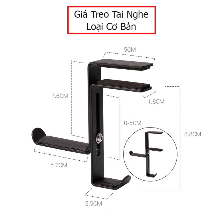 Giá Treo Tai Nghe ; Đỡ Headphone; Kệ Đở Kẹp Cạnh Bàn; Gia Ke Treo Tai Nghe Gaming