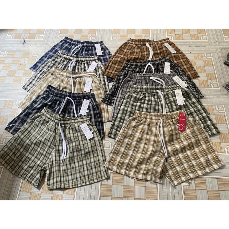 MQ FASHION - Quần short caro Nam mặc nhà chất kate thoáng mát SALE SỐC (giao màu ngẫu nhiên) | BigBuy360 - bigbuy360.vn