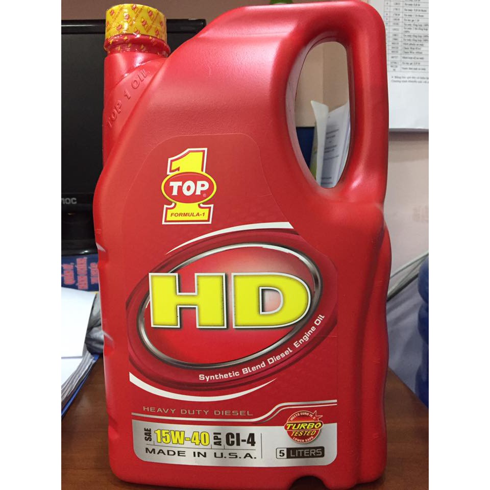 NHỚT Ô TÔ BÁN TỔNG HỢP – TOP 1 HD 15W40 Động cơ Diesel hạng nặng 5000cc