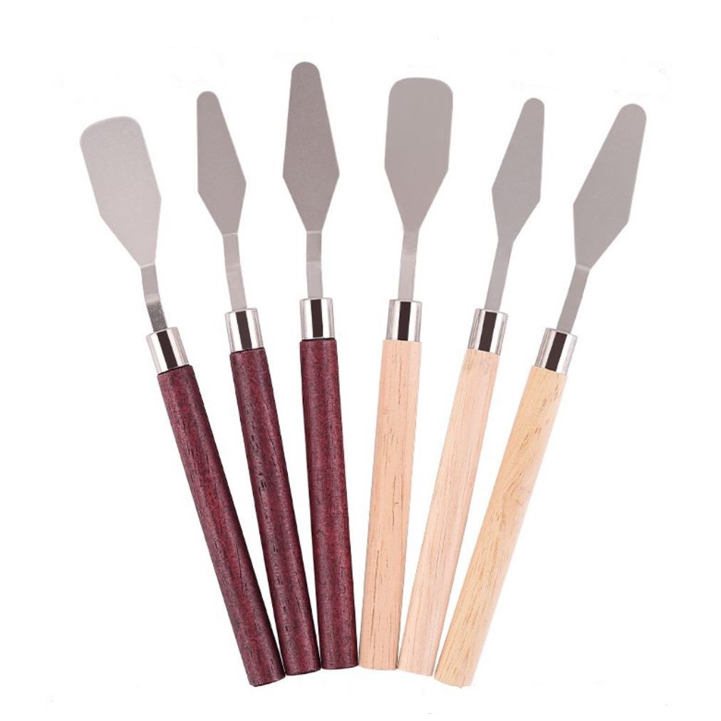 Bay pha màu acrylic, bay lấy màu, bay trộn màu cán nâu loại tốt