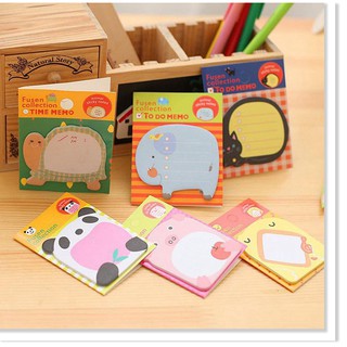Giấy note hình thú dễ thương bề mặt mịn viết êm