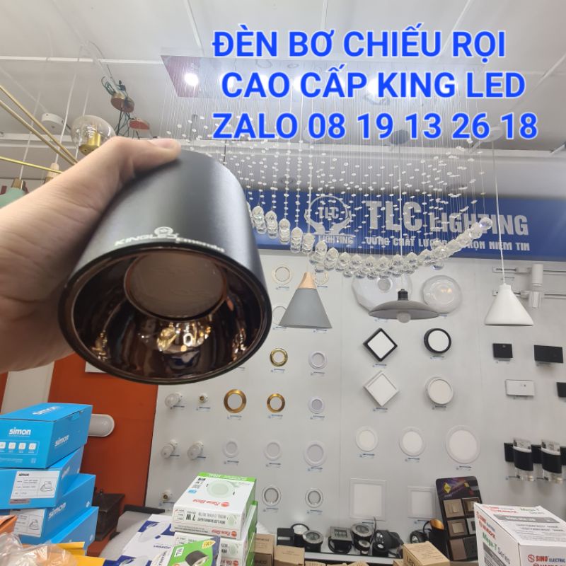 Đèn Bơ, đèn ống bơ thân dài Chiếu Rọi KingLed Emerald Cao Cấp, thiết kế độc đáo, choá đèn cao cấp