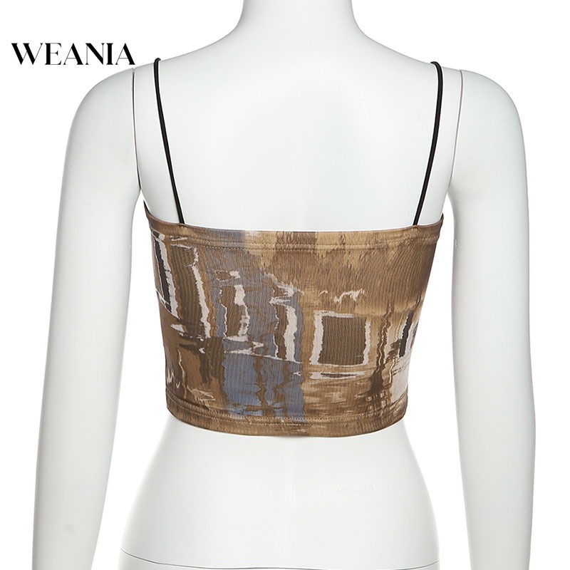 Áo Hai Dây Hở Lưng In Họa Tiết Thời Trang Cho Nữ