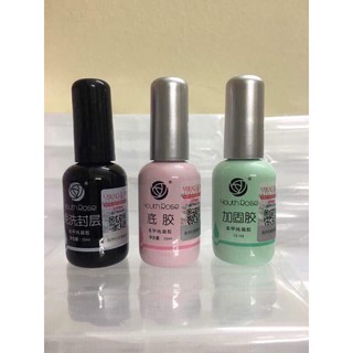 Liên kết + top bóng + cứng móng hoa hồng