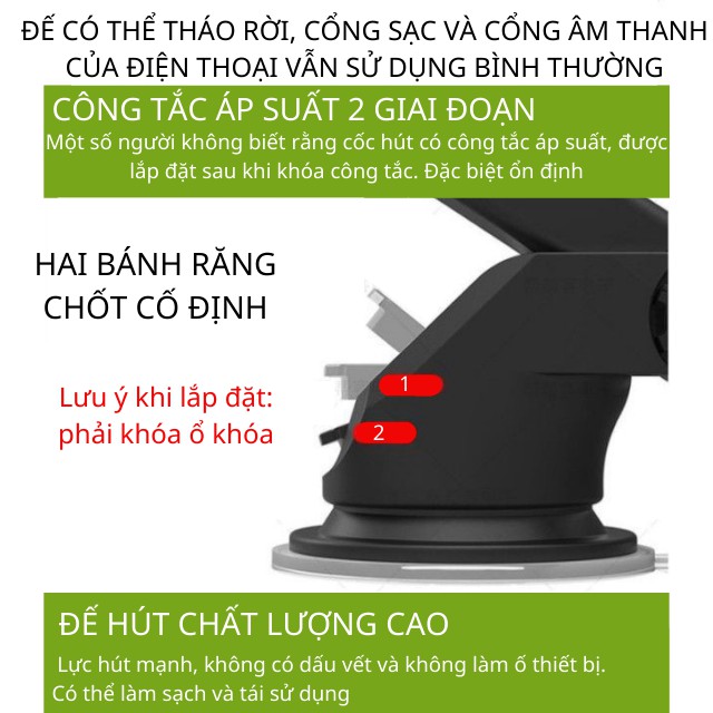 Giá đỡ điện thoại, kệ treo điện thoại trên oto xe hơi  Đa năng tiện dụng hàng xịn (Cổ dài)