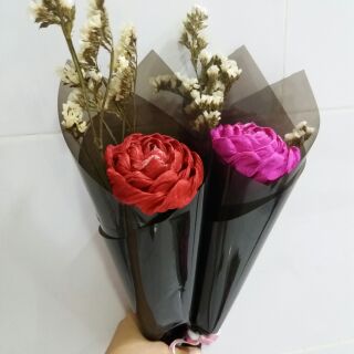 Handmade hoa hồng giấy nhún
