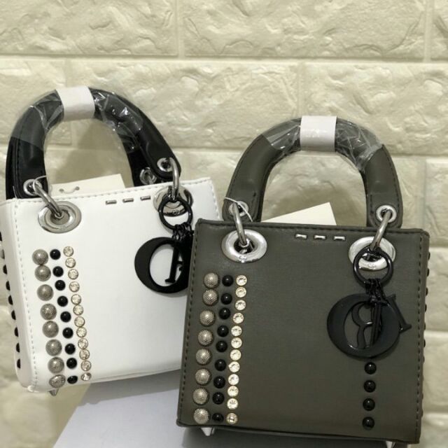 Túi xách Dior cao cấp đính đá phụ kiện