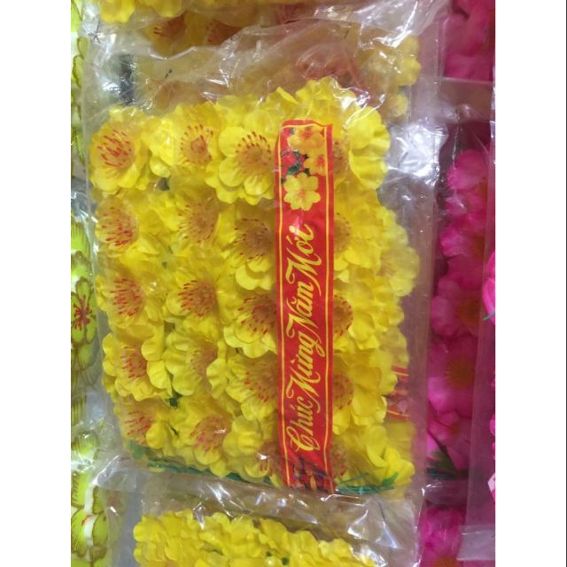 Bịch Bông Mai giả , Bông Đào giả trang trí được ưa chuộng nhất, bịch 36 bông, Kiều Tân Nhiên