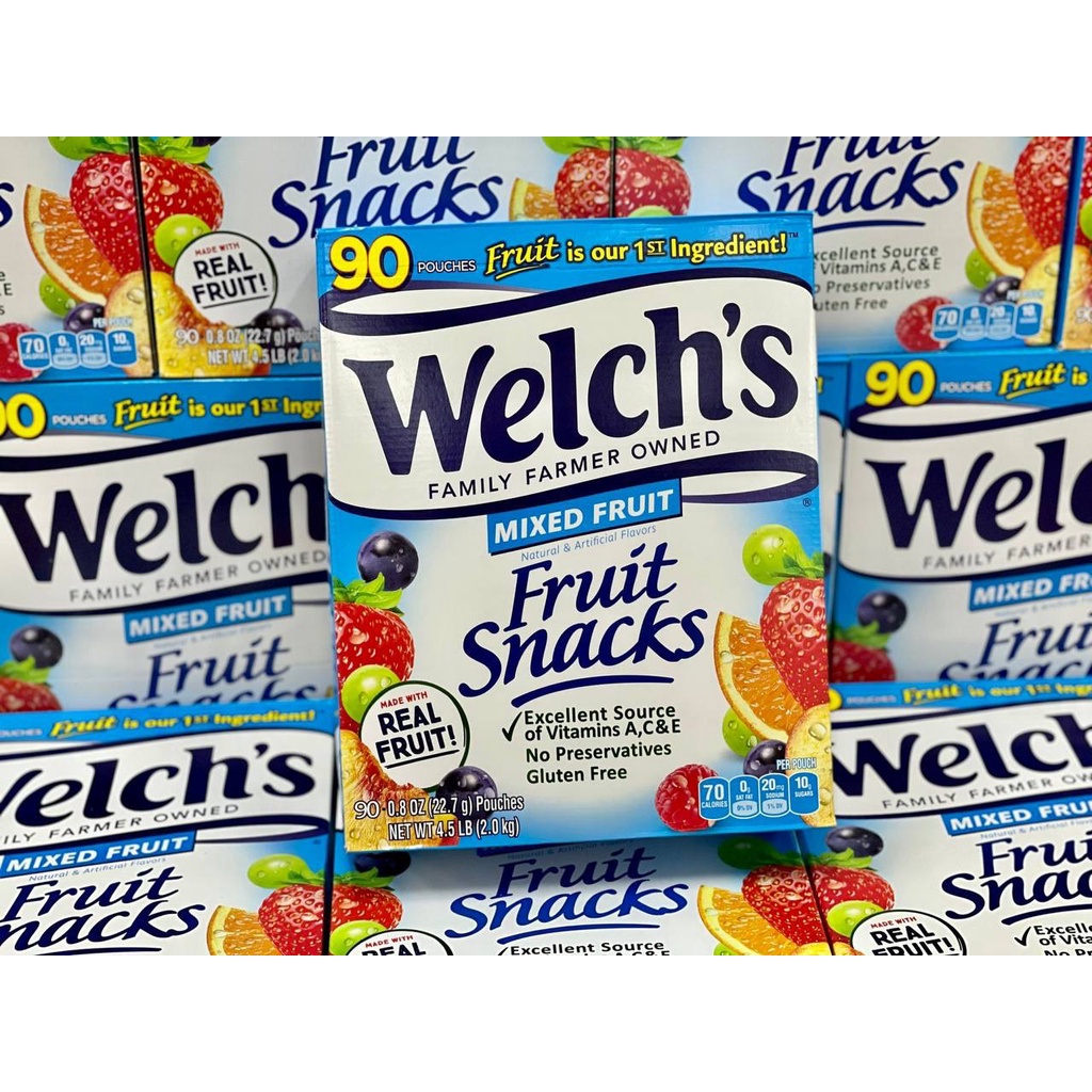 Kẹo Welch's Mixed Fruit ⚡ GIÁ RẺ NHẤT ⚡ Thùng 90 Gói Kẹo Dẻo Trái Cây Welch's Mixed Fruit 2kg, Nội địa Mỹ