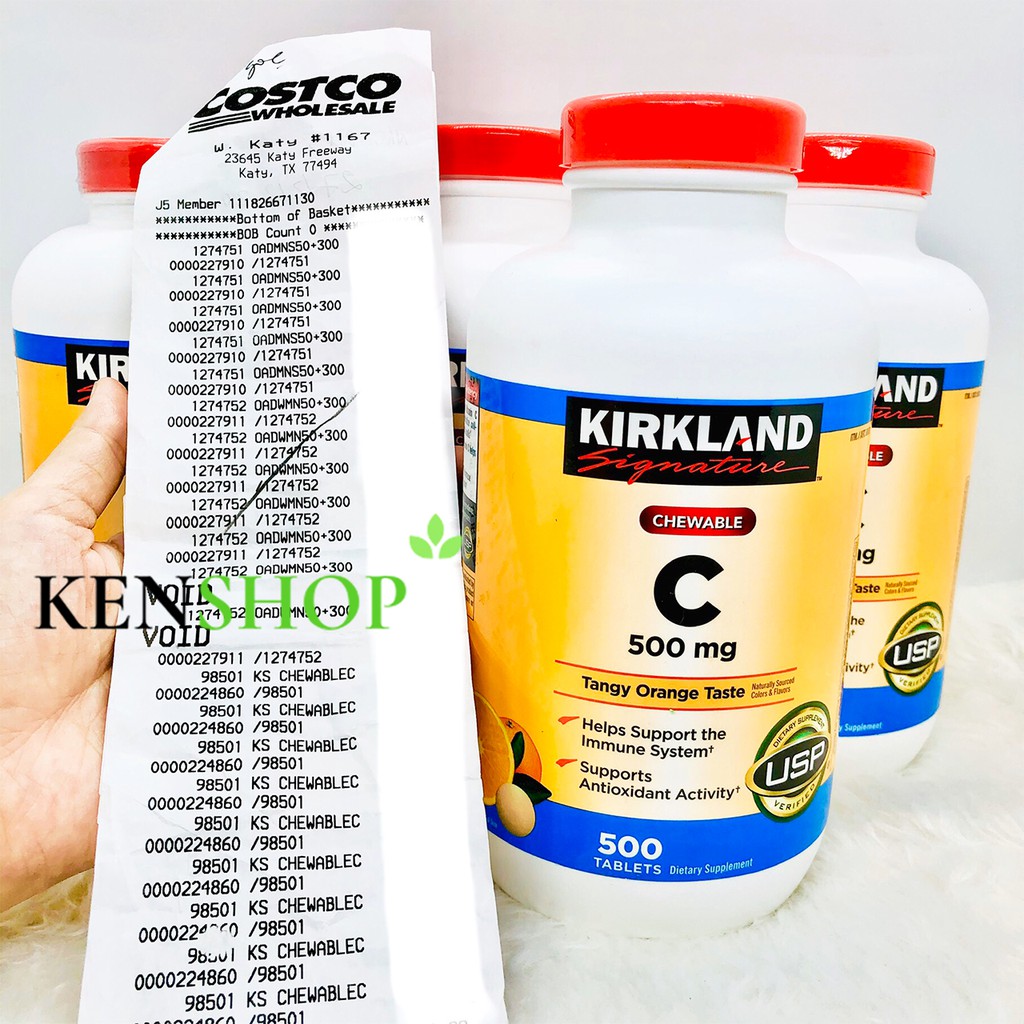 [MẪU MỚI] VIÊN NGẬM BỔ SUNG VITAMIN C 500mg Kirkland , 500 viên | BigBuy360 - bigbuy360.vn