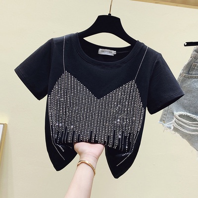 áo thun nữ đẹp đính hạt lấp láp sang chảnh 2022