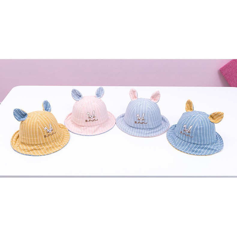 mũ tai thỏ size 44cm khoảng 3-6 tháng vành rộng (Hàng Quảng Châu)
