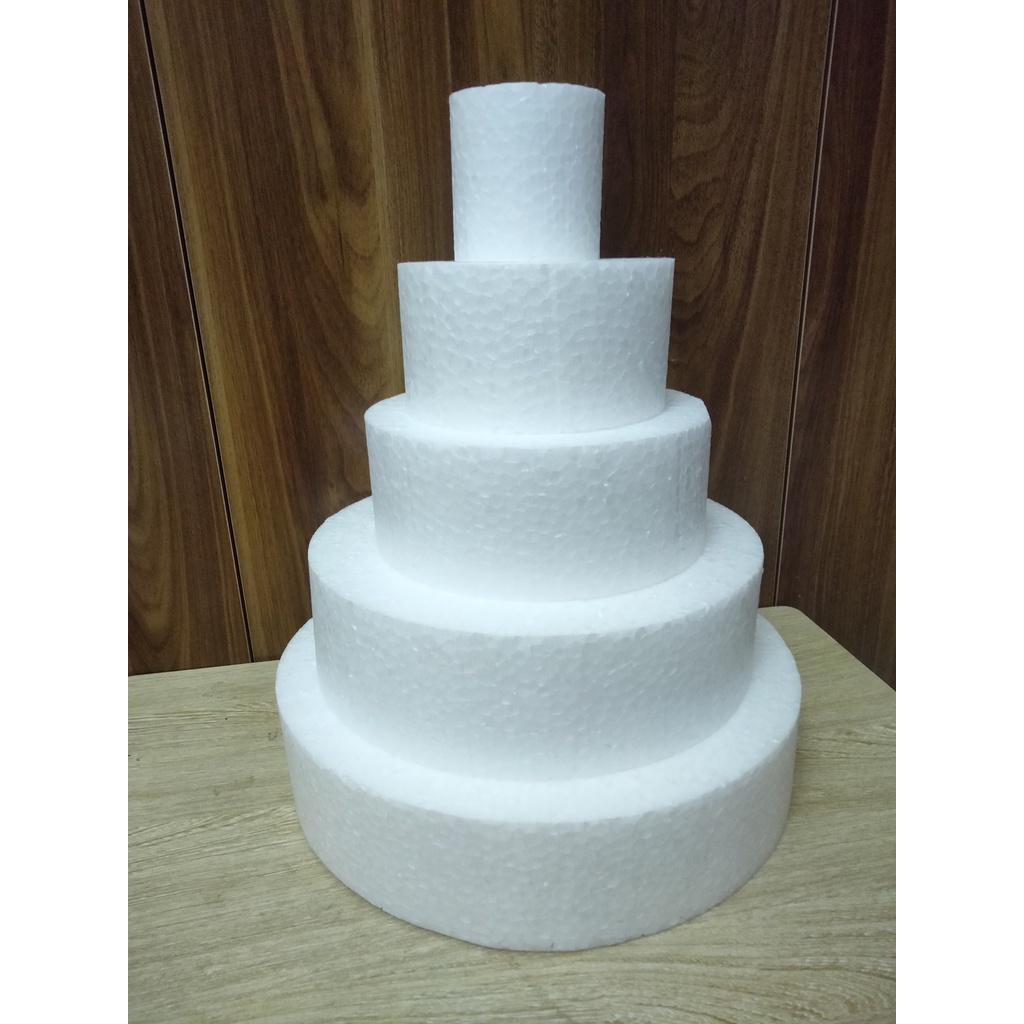 Phôi xốp tròn luyện làm bánh kem, làm cháp ăn hỏi, chụp hình ( xốp mềm; cao 8cm)( shop nhận ship cod)✨
